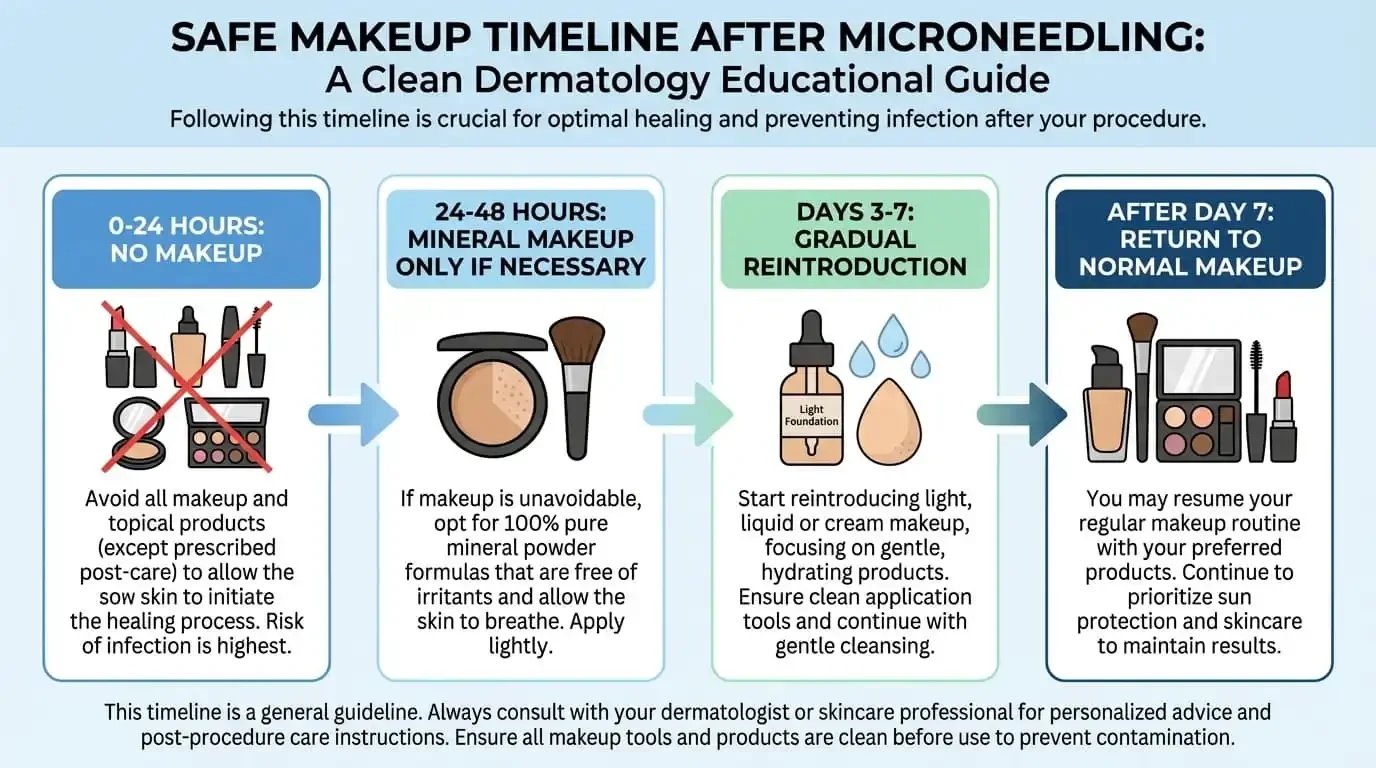Can I Wear Makeup After Microneedling? When and How to Cover Up Safely