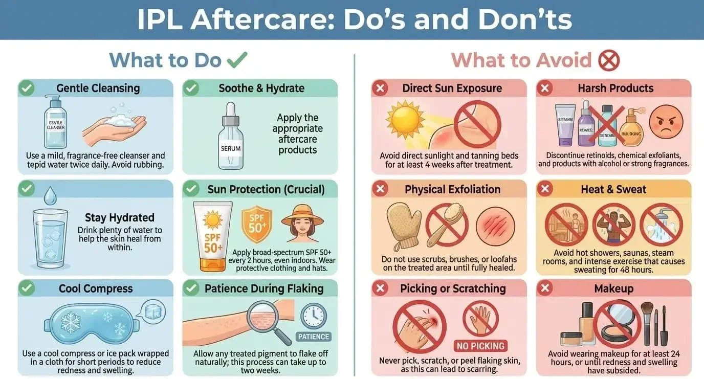 IPL Aftercare: What to Do (and Avoid) After Intense Pulsed Light Treatment