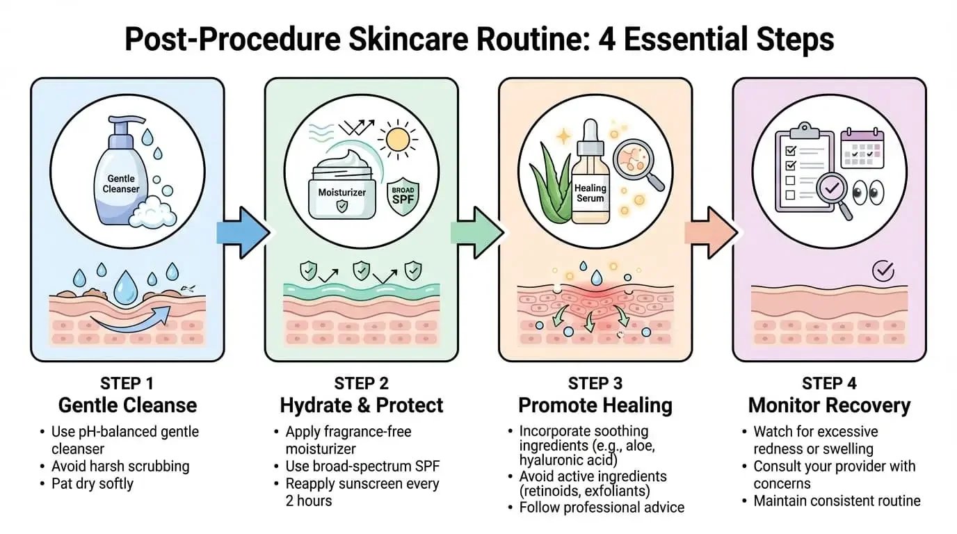 Post-Procedure Skincare Routine: How to Build Your Recovery Regimen